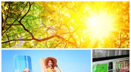 жегата идва валежите спират температурата гони 35°