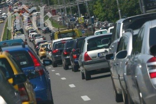 Задръствания на изхода от София