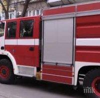 Камион се запали в движение край Хасково