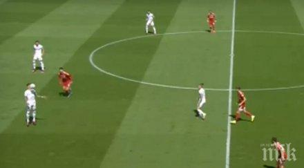 сърбин безумна постъпка английските терени видео