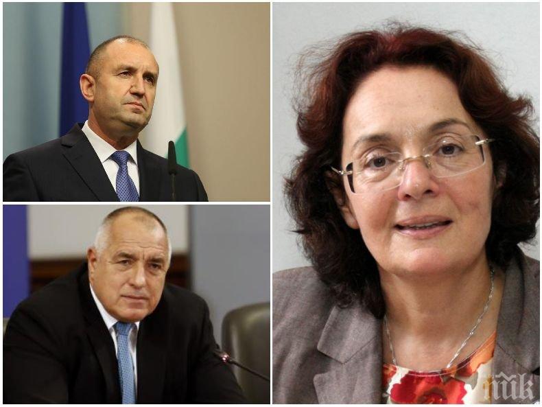 УДАР В ДЕСЯТКАТА! Румяна Коларова: Румен Радев е слабата страна в конфликта с Борисов, само говори и олеква