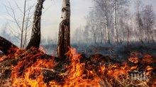Екстремален индекс за опасност от пожари за три области на страната за 3 юли
