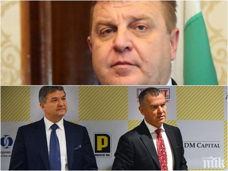 ЛИЧНИ ЧУВСТВА: Каракачанов в неведение защо кумецът му Бобоков е разочарован от него