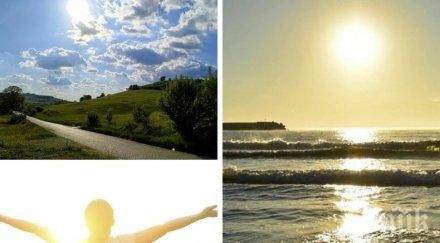 супер прогноза температурите тръгват нагоре слаб вятър без дъжд карта