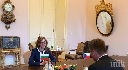 захариева дискутира колегата прага лятната почивка чехите родното черноморие