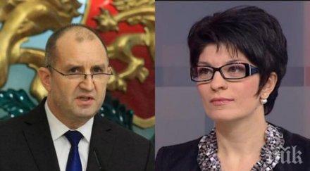 Десислава Атанасова безпощадна към Радев - превратаджията инсталиран на "Дондуков" 2 от ген. Решетников