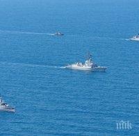 Корабите от националното военноморско учение „Бриз 2020“ тренират нощна отбрана и чистене на мини (СНИМКИ)