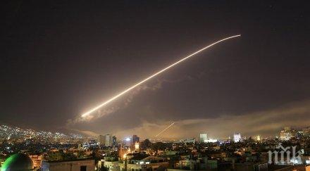 седем сирийски военни ранени ракетната атака дамаск видео