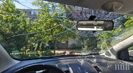 дърво смаза три коли центъра пловдив