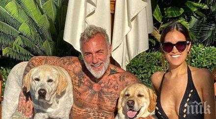 романтика съобщиха хеликоптер танцуващия милионер джанлука ваки очаква момиченце снимки