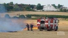 ОТ ПОСЛЕДНИТЕ МИНУТИ: Пожар гори до борса “Марица” на пътя Хасково-Димитровград