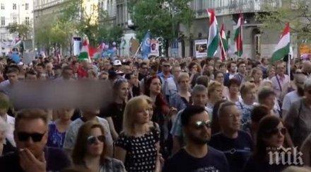 хиляди протестираха будапеща свобода медиите