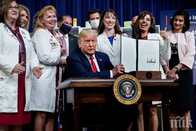 Тръмп доволен: Изкупихме 90% от световните запаси на лекарството срещу коронавируса