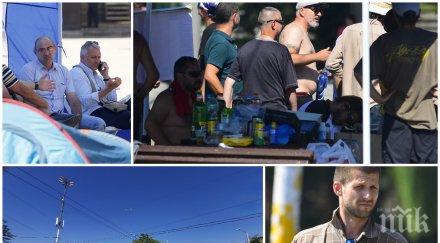 горещо пик вижте хората терориризат цяла софия палаткаджиите бабикян божков пият бира сутринта хаджигенов командва смени снимки