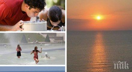 опасни жеги слънцето напича яко жълт код високи температури карти