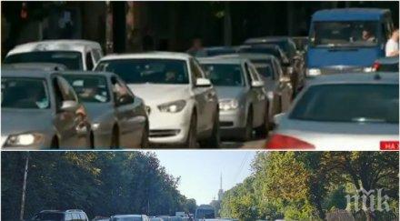 започна адски тапи софия заради блокадата орлов мост шепа метежници снимки