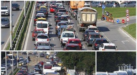 зверски задръствания незаконните палаткаджии радев божков побъркаха софия стотици коли чакат ужасяващи колони придвижат дома видео снимки