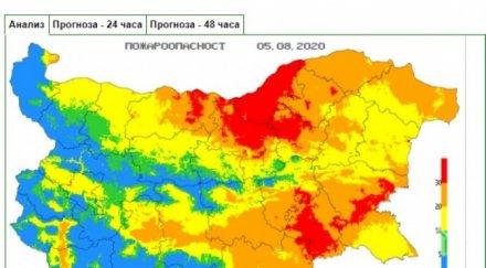 екстремален индекс пожароопасност сила области