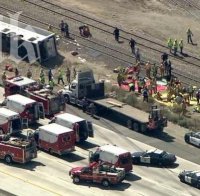 Десетки ранени при катастрофа с пътнически автобус в САЩ