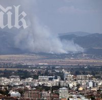 Човек на косъм от смъртта в адския пожар край София! (обновена)