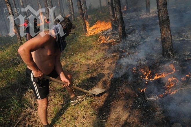Загасиха пожара над София нощес, пожарникарите още бдят в района