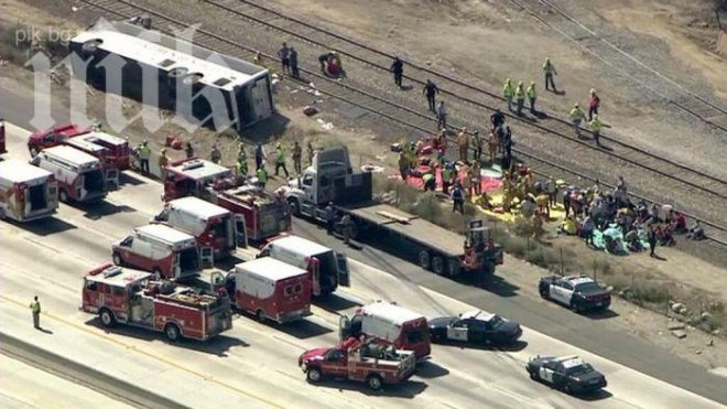 Десетки ранени при катастрофа с пътнически автобус в САЩ