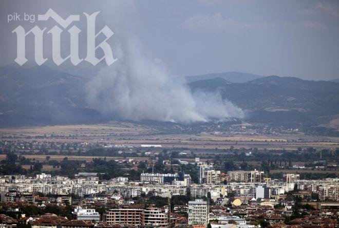 Човек на косъм от смъртта в адския пожар край София! (обновена)