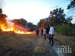 овладяха пожара полигона корен