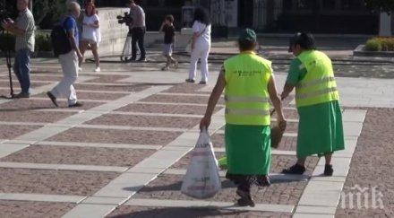 хитрост метачка извършва незаконна търговия докато чисти улиците пловдив продава