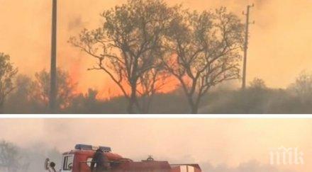 пожарът лесово отново евакуират хората село присадец