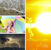 слънце горещ летен ден обяд места заоблачи превали прегърми карта