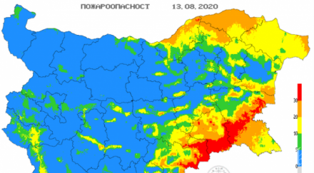 екстремален индекс опасност пожари области страната