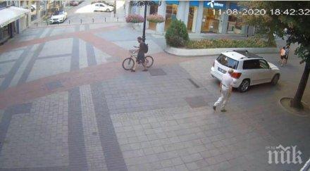 кола нахлу пешеходна зона центъра пловдив