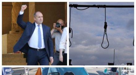 ФЕНОВЕТЕ НА РАДЕВ: Метежник уринирал на Партийния дом, полицаи го отведоха по бельо (СНИМКИ)