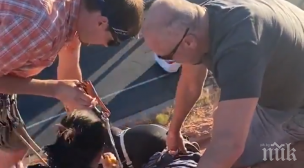 футболен отбор спаси жена висяща скала косата видео