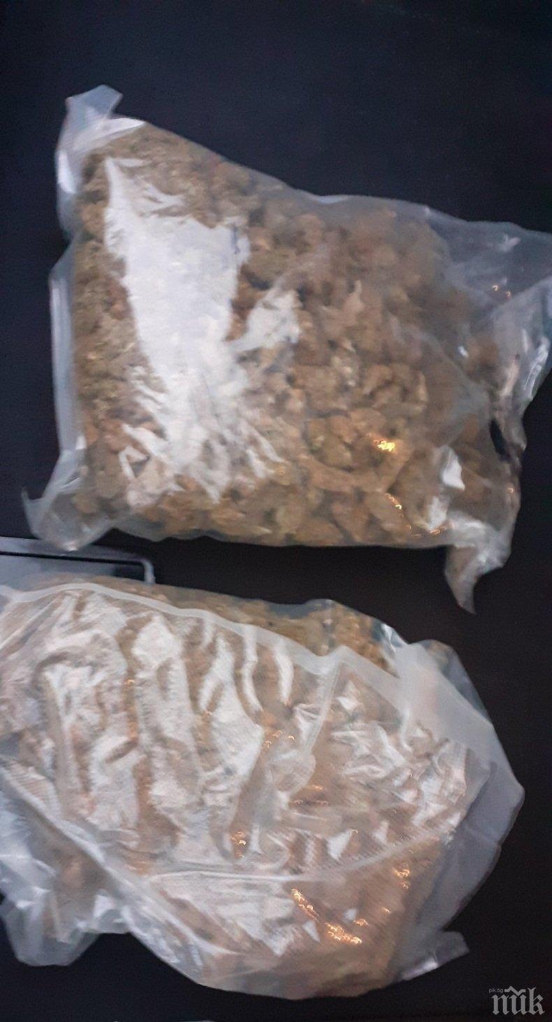 Арестуваха наркодилър с 16 бона кеш пара и половин кило дрога