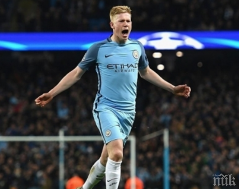 Де Бройне е най-добърият футболист на Висшата лига