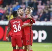 Съперник на Лудогорец в груповата фаза на Лига Европа поведе в класирането в Дания