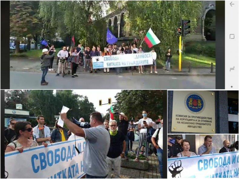 НОВ СКАНДАЛ: Пияните безделници на Гошо Тъпото от Боец блокираха КПКОНПИ, не знаят работното време - постояха 20 минути за пред камерите на Божков ТВ (СНИМКИ)