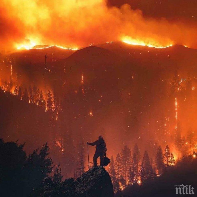 ОГНЕН АПОКАЛИПСИС! Десетки хиляди евакуирани заради големите пожари в Калифорния (ВИДЕО)