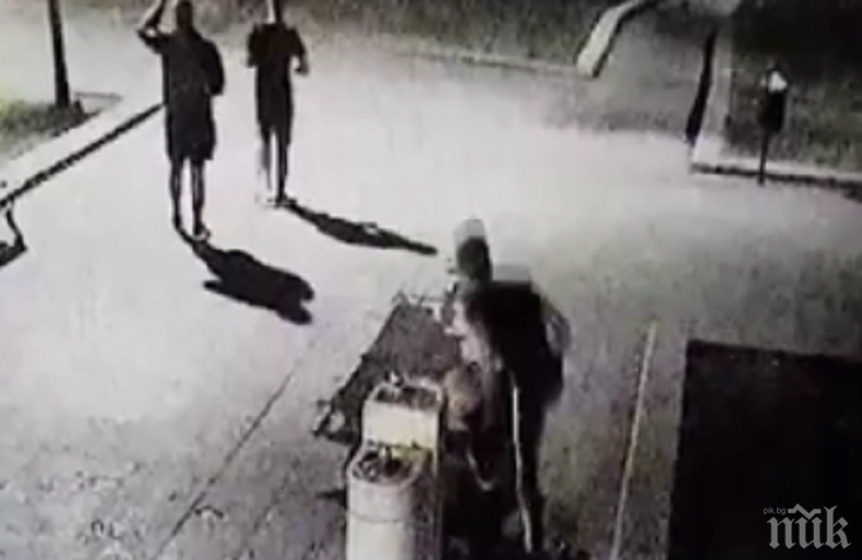 Хулигани сторшиха чешма в Русе, камера засне геройството им