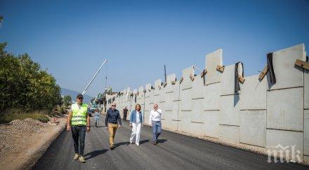 фандъкова доволна строителството южната дъга снимки