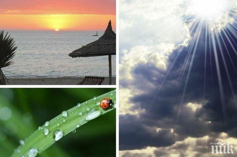 КАПРИЗЕН АВГУСТ: Дъжд и градушки ще се изсипят над страната, температурите остават високи 