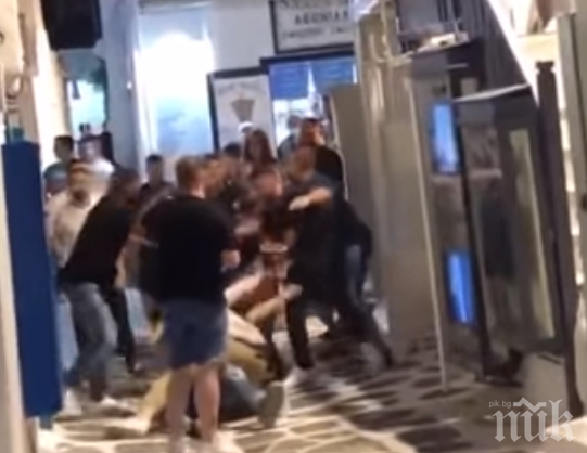 Ето ги кадрите от боя на Хари Магуайър в гръцки бар (ВИДЕО)