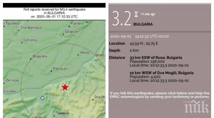 първо пик трус разтърси русе рихтер стресна града карта