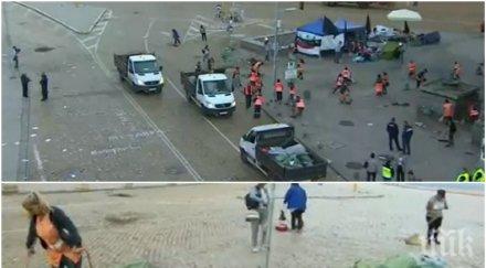 оставиха себе агресорите ударно чистят свинщината площад независимост снимки