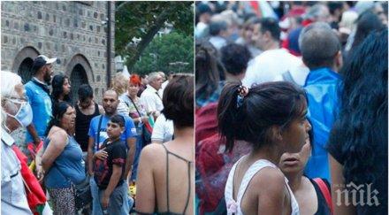 мощно ромско подкрепление метежа вижте тумбите цигани правят площада видео снимки