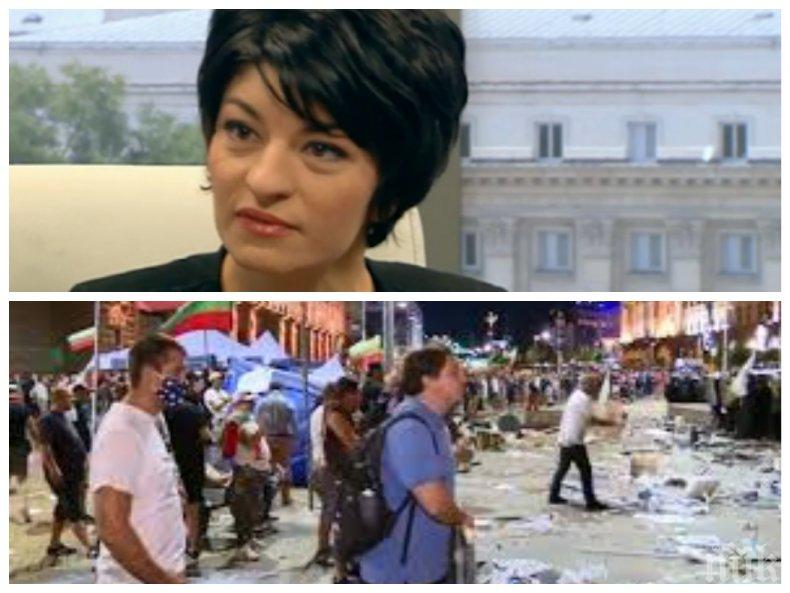 Десислава Атанасова: Юмрукът на Радев дава отговор за размириците. Корнелия Нинова трябва да понесе отговорност, защото призова за този протест