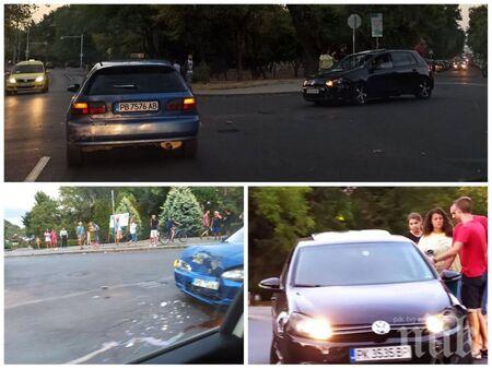 Пернишки голф и пловдивски хюндай се натресха край Морската градина в Бургас