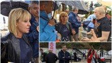 Освиркаха Мая Манолова на плажа Кабакум - мераклийката за власт посрещната с домати, яйца и скандирания: "Мафия" (СНИМКИ/ВИДЕО)